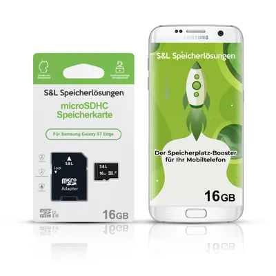 Produktbild von microSD Speicherkarte S&L für Samsung Galaxy S7 EDGE - Speicherkapazität: 16 GB