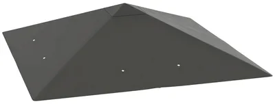 Obrázek produktu pro Náhradní střecha pro altán - 3 x 3 metry - tkanina Oxford - 370 g/m² - UPF 30 - šedá barva
