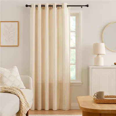 Productafbeelding van Western gordijn, 140x250 cm, zwart gestreept, model MT