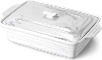 Image de Set de table monarchique – Plat à gratin rectangulaire – 2700 ml – Aspect marbré – Plat à lasagnes et à rôtir