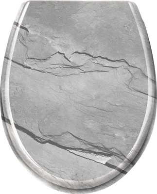 Produktbild von UISEBRT Toilettendeckel Absenkautomatik WC Sitz Klobrille mit Softclose Toilettensitz Klodeckel aus Duroplast - Marble