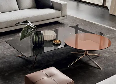 Immagine prodotto di Couchtisch Design Metall Marmor Rund Gold Italien Möbel Tisch Wohnzimmer Tische
