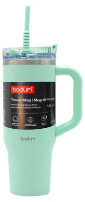 Produktbild von bodum Thermobecher mit Strohhalm Heiß & Kalt Isolierbecher to Go 1200ml mint