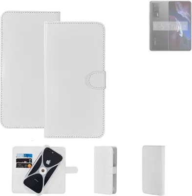 Produktbild von K-S-Trade Handy Hülle Schutz Hülle kompatibel mit POCO F5 Pro Cover Case Bookstyle Bumper weiß 1x