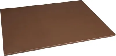 Image de Planche à découper Hygiplas en PEBD marron, grand format 60 x 45 x 1 cm