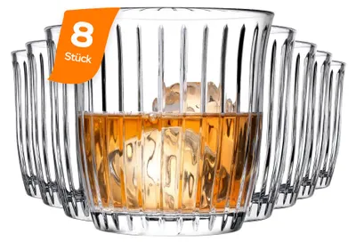 Produktbild von Pasabahce Joy Whiskyglas 520134, 280 ml, 8er SET, KI-generiertes Bild