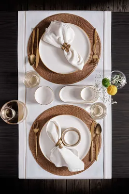 Obrázok produktu pre Hermia Concept, BNMOD14KH520, raňajková súprava (14 kusov), zlatá, 100 % PORCELÁN, 27 x 27 cm