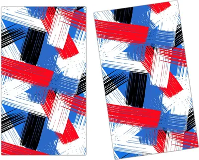 Produktbild von Spritzschutz Herdabdeckplatte Schneidebrett aus Glas farbigese Muster 2-Teilig (60x52cm)