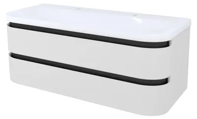 Productafbeelding van Kolpa VITTORIA badkamermeubel met wastafel, model OUV 120, kleur wit