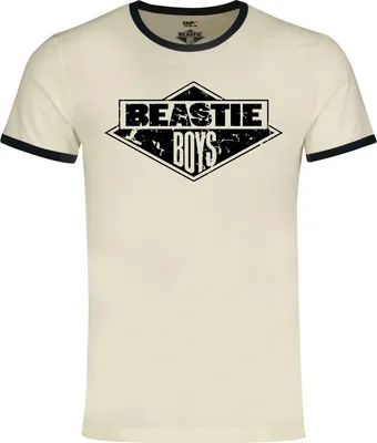 Produktbild von Beastie Boys T-Shirt Herren Logo - Ringer Shirt altweiß XL