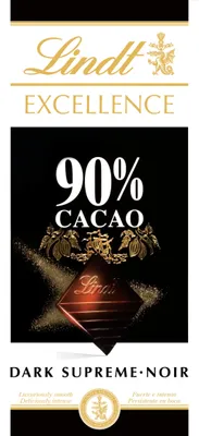 Zdjęcie produktu dla Lindt 3046920029759, Czekolada czarna, 100 g, 2483 kJ, 592 kcal, 55 g, 30 g