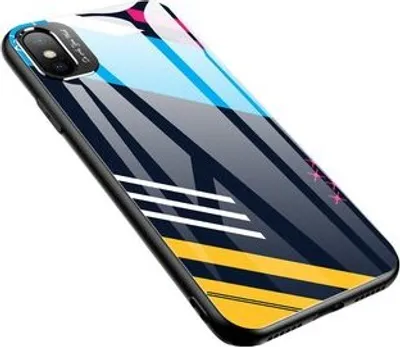 Produktbild von cofi1453® Color Glass Case Handyhülle Schutzhülle aus Schutzglas kompatibel mit iPhone 8 Cover Zubehör Bumper Schutz Motiv 2