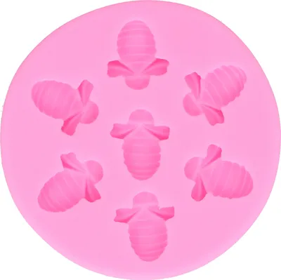 Produktbild von Kuchenform, Bienenförmiges, lebensmittelechtes Silikon, Dekoration, DIY-Backwerkzeug (Rosa)