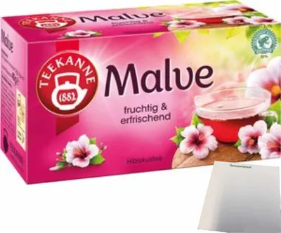 Produktbild von Teekanne Malve 20 Teebeutel (40g Packung) + usy Block