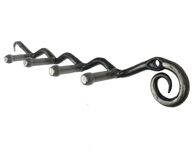 1 Garderoben-Hakenleiste 220x30mm Schmiedeeisen Retro #103 - Handtuchhaken Wandhaken