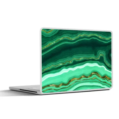 Produktbild von MuchoWow® Laptop Aufkleber Sticker Cover Gold - Achat - Luxus 31x22.5 cm - Laptop-Deko