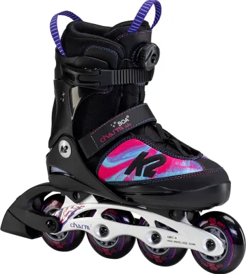 Produktbild von K2 Skates CHARM BOA ALU Inline Skates Mädchen  schwarz - pink  Größe EU: 35 - 40