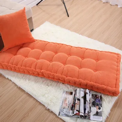 Obrázek produktu pro Venkovní sedací polštář, 55 x 110 cm, oranžová barva, pro použití na zahradě