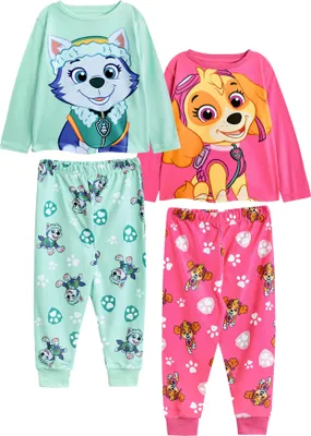 Produktbild von Paw Patrol - Schlafanzug mit langer Hose für Mädchen(2er-Pack) Langärmlig NS8731 (104) (Himmelblau/Pink)