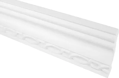 Produktbild von GRAND DECOR Stuckleisten Decke Barock Stil, PolyurethanHartschaum weiß - 2m Deckenleisten gemustert Eckleisten Polyurethan Kunststoff Stuck (2 Meter C785)