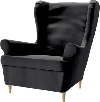 Produktbild von Dekoria Bezug für Strandmon Sessel, schwarz,