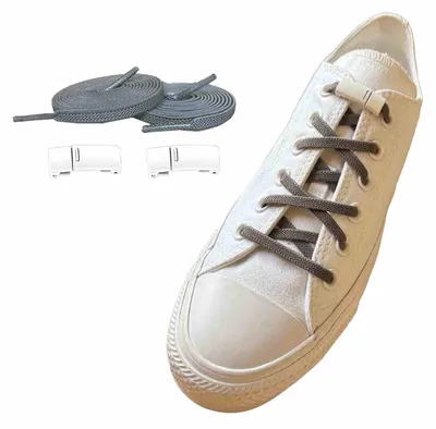 schnuersenkel elastisch grau magnete weiss schuhe