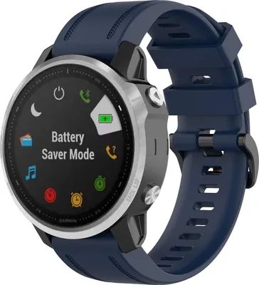 Produktbild von Silikon-Sportarmband, passend für Garmin Fenix ​​5s Plus & Sapphire, Fenix ​​6s Pro & Sapphire, Garmin Fenix ​​7s/Fenix ​​8 - dunkelblau