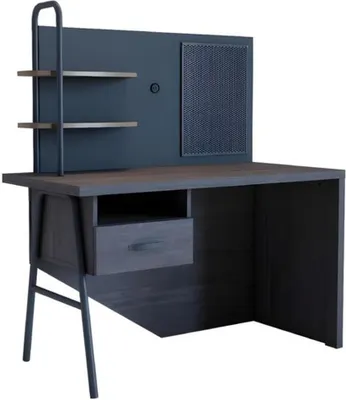 Image de Bureau en bois gris moderne au design élégant