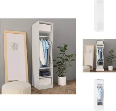 Produktbild von vidaXL Kleiderschrank Weiß 50x50x200 cm Holzwerkstoff -  Kleiderschränke