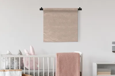 Produktbild von MuchoWow® Wandteppich Wandbehang Muster - Rosa - Linie 60x60 cm Tapisserie Dekoration Wandtuch - Dekorationen - Wand Decke