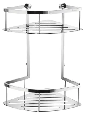 Produktbild von Smedbo SIDELINE - Eckseifenkorb Doppelt, Verchromt, Höhe 322 mm DK3032