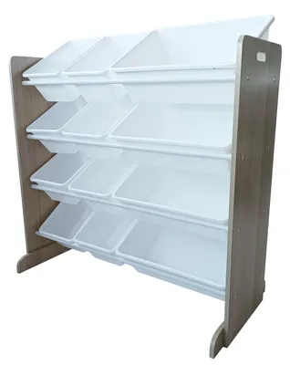 Image de Ekspand | Rangement pour étagère - Beige - 80 cm x 85 cm x 30 cm - 12 compartiments - Bac en plastique pour jouets