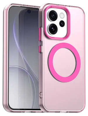 Produktbild von Magnetisch Hülle für Oppo Reno15 Pro Max, Schlank Durchscheinend Matt Stoßfest Handyhülle Rot