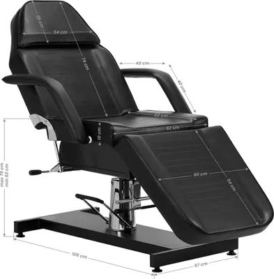 Productafbeelding van Hydraulische cosmetische stoel Sillon v2, kleur zwart