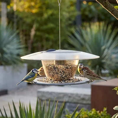 Productafbeelding van Prosperplast Vogelvoerdispenser Silo - antraciet - Vogelvoerdispenser - 30 cm
