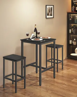 Obrázek produktu pro VASAGLE barový stůl kuchyňský stůl, vysoký stůl, 60 x 60 x 92 cm, černý