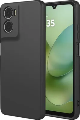 Image de Étui pour Motorola Moto G06/G06 Power - Coque arrière en silicone Phonesta Soft Silk - Noir
