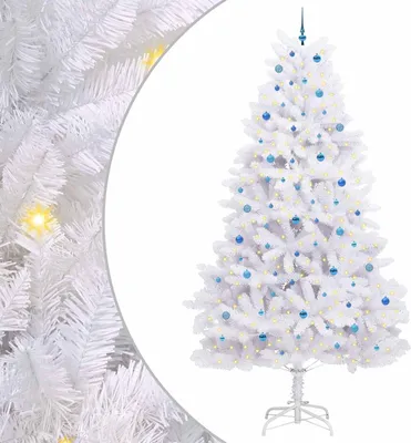 Produktbild von Künstlicher klappbarer Weihnachtsbaum Weiß 300 cm PVC und Stahl