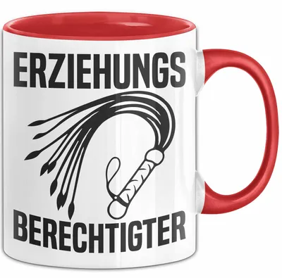 Produktbild von Erziehungsberechtigter Tasse Geschenk Sadomaso 18+ Geschenkidee (Rot)