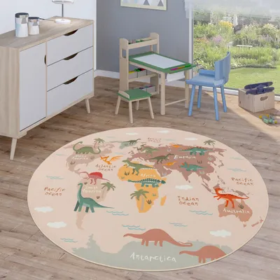 Immagine prodotto di Tappeto per bambini Tappeto rotondo Tappeto da gioco per cameretta Tappeto moderno Dimensioni 200 cm Rotondo