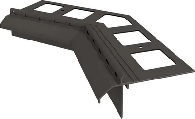Produktbild von Renoplast Aluminium Traufprofil K20R Harzböden, Innenecke 135°, Graphit