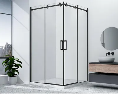 Obrázok produktu pre DRAGON BLACK Rohový sprchový kút 800x800 mm, rohový vstup