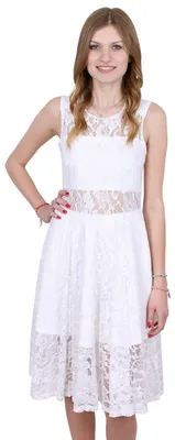 Produktbild von John Zack Ecrufarbene Midikleid aus Rüsche L
