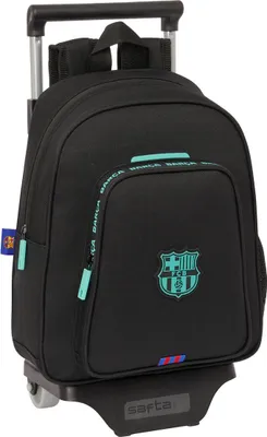 Produktbild von F.C. Barcelona Schulrucksack mit Rädern Schwarz 27 x 33 x 10 cm