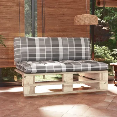 Produktbild von The Living Store Outdoor-Mittelsofa Paletten Imprägniertes Kiefernholz