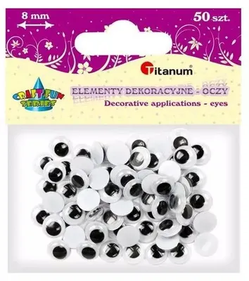 Immagine prodotto di Occhi senza colla o ciglia 8mm 50pz