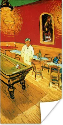 Produktbild von MuchoWow® Poster Das Nachtcafé - Vincent van Gogh 80x160 cm - Kinderzimmer