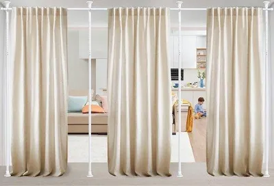 Produktbild von Raumteiler Paravent - flexibel einstellbar - 420 cm breit - schwarz