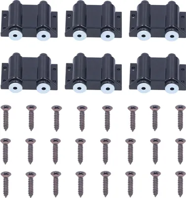 Produktbild von 6er-Set Magnetische Drucktürriegel aus Edelstahl mit magnetischem Dämpfungspuffer für Schrank- und Schubladentüren