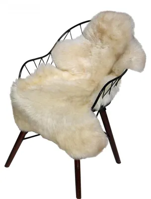 Image de Pelisse en peau de mouton mérinos, longueur 130-140 cm, pour la décoration